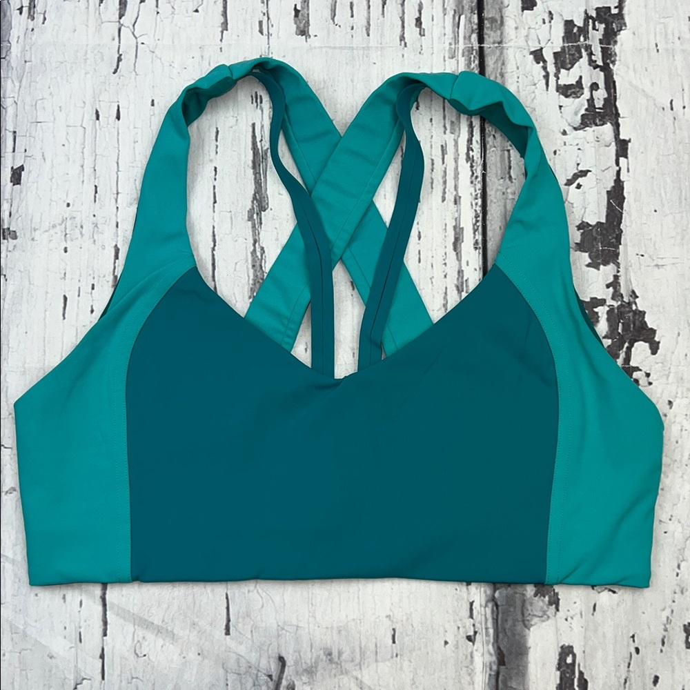 Lululemon Sweat Times Bra - Spirit Green / Eucalyptus - Size 10